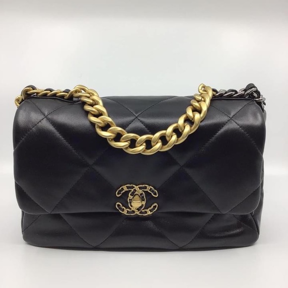 Chanel 19 flap small gold with chip new 22 season - Picture 5 of 9